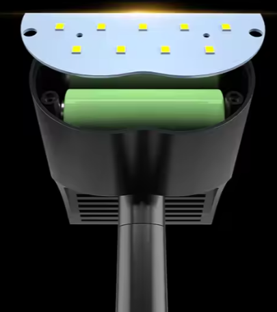 Close-up of 9 LED light head