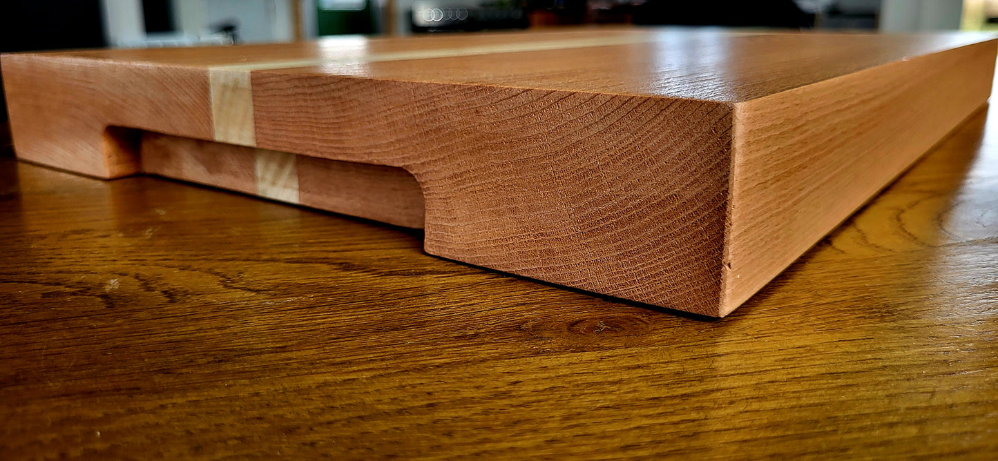 Artisan Irish butcher block styled for serving