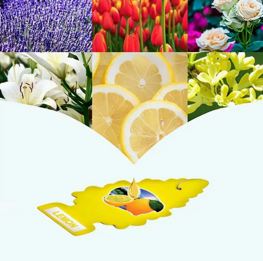 Air freshener packaging laid out flat