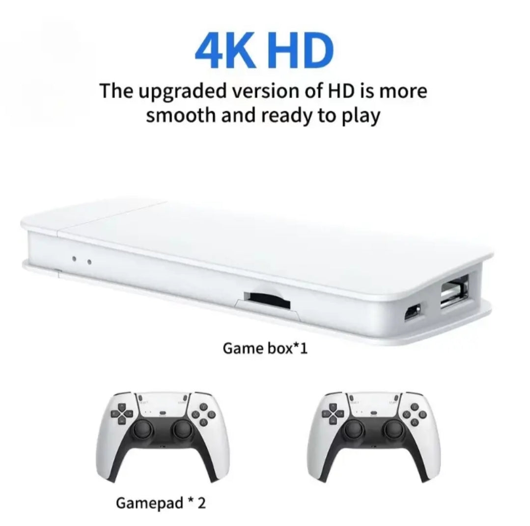 Compact white game console