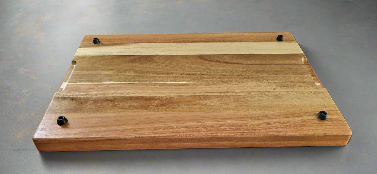 premium non-slip butcher block with juice catcher