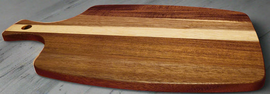 Large hardwood serving platter treated with professional food-safe mineral oil