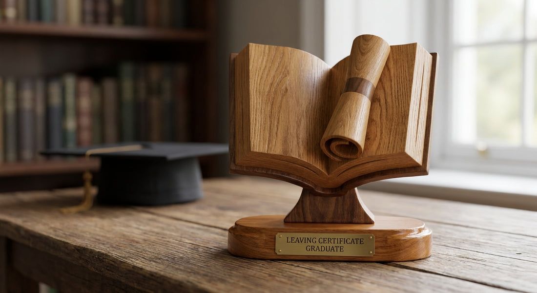 Best wooden trophy for a leaving cert graduation award