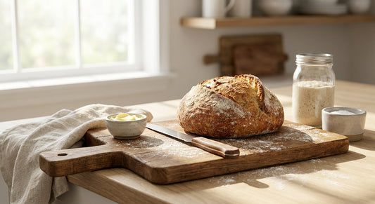 Wooden boards for a sourdough bread station