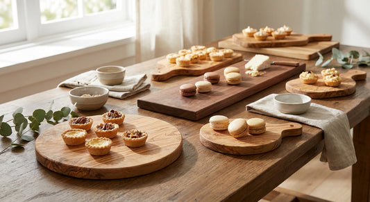 Wooden boards for a dessert table