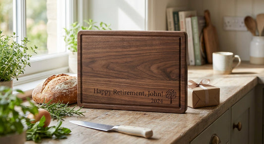 Best personalised chopping board for a retirement gift