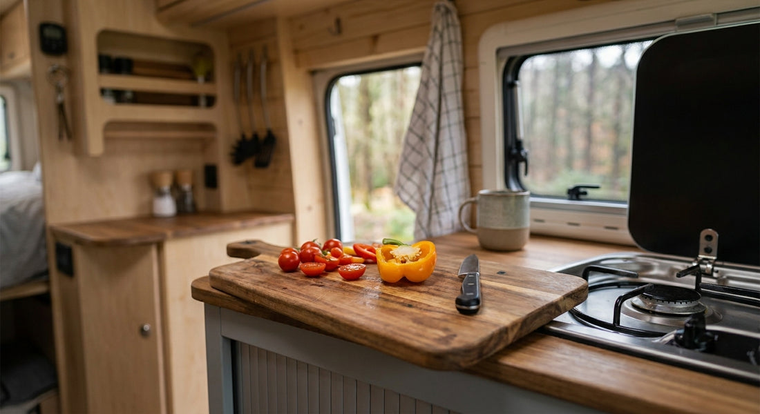 Chopping boards for campervan kitchens