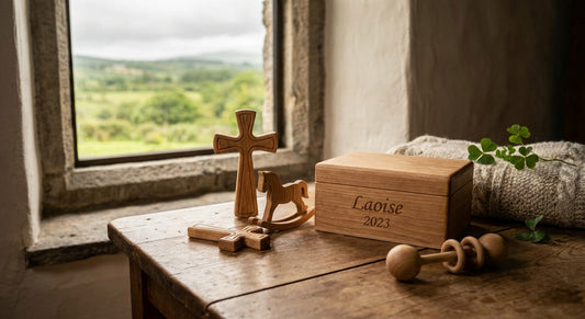 Wooden gifts for a christening in Ireland