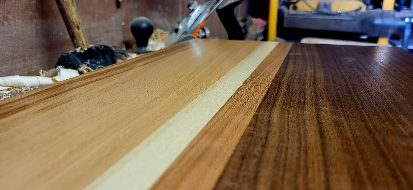 Close-up of a wooden surface with visible grain patterns