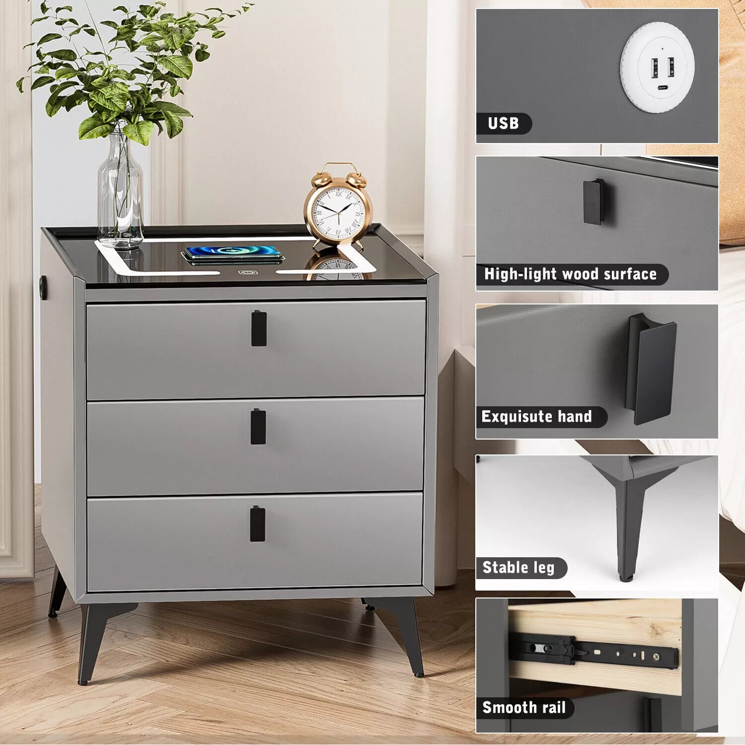 Tech charging furniture in Irish bedroom