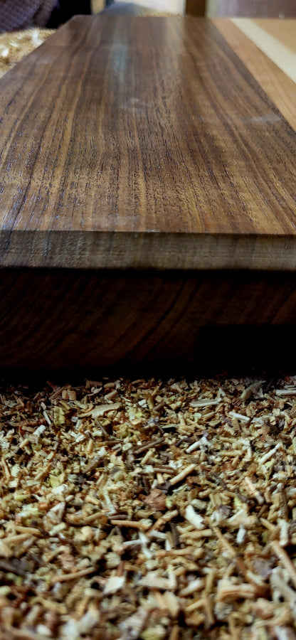 Close-up of a wooden surface with a textured base