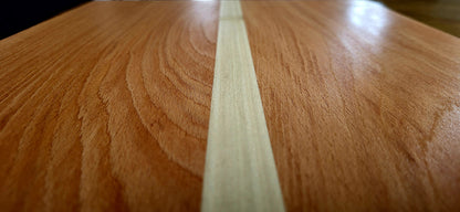 Large Irish butcher board on oak table