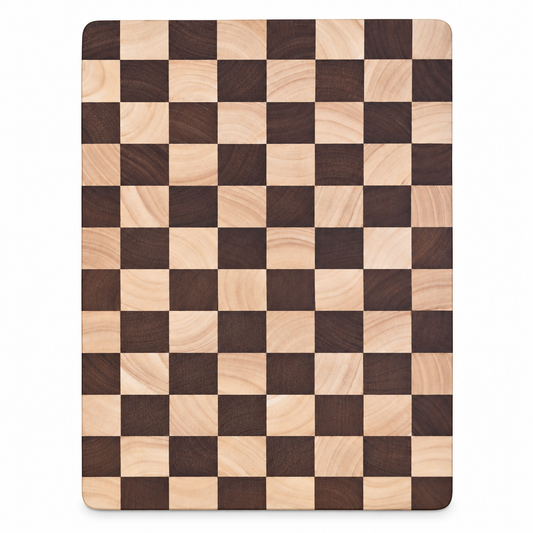 Chessboard Rubberwood End Grain Chopping Board