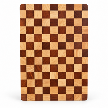 Rubberwood End Grain Butcher Block with Recessed Handles