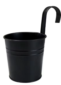 lightweight black metal plant pots for gardens