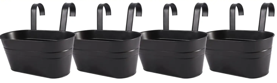 durable weather-resistant metal plant pots