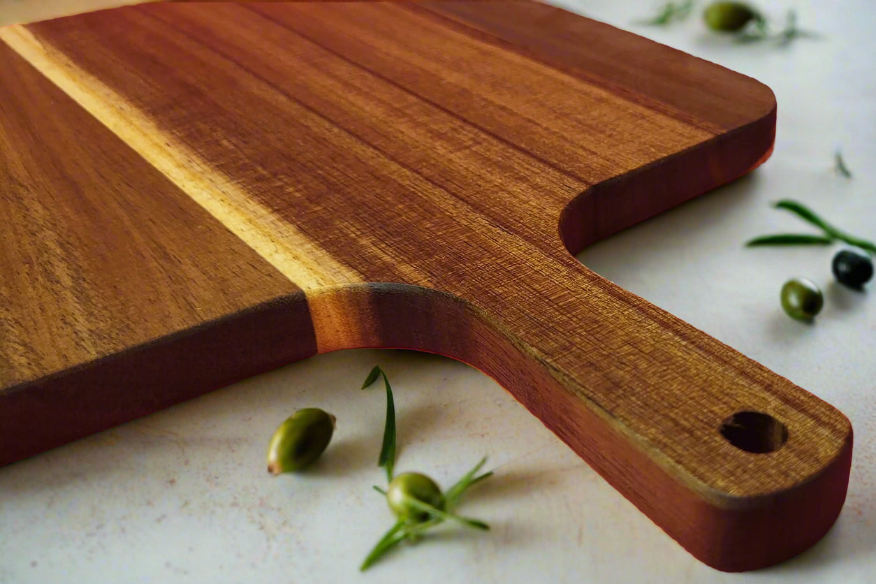 The Moyvalley contemporary wooden charcuterie board with a sleek and spacious design