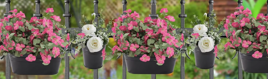 minimalist black metal plant pots for decor