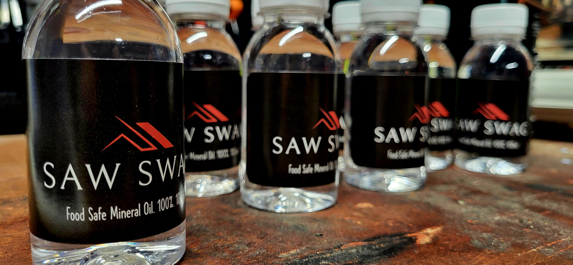 Mineral oil used to protect wooden butcher blocks from drying